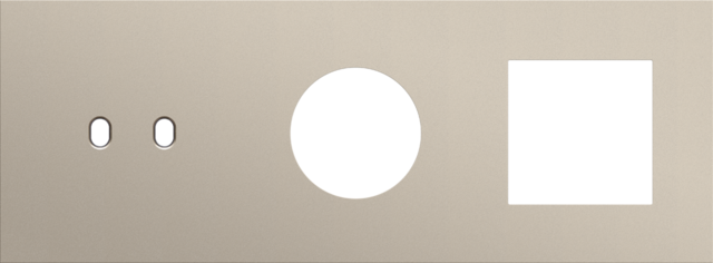 Plaque trpl h71 pr commut dbl + prise,niko toggle steel champagne coated Niko Toggle