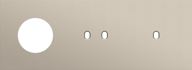 Plaque trpl h71 pr prise + commut dbl + commut smpl,niko toggle steel champagne coated Niko Toggle