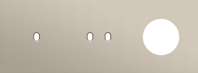 Plaque trpl h71 pr commut smpl + commut dbl + prise,niko toggle steel champagne coated Niko Toggle