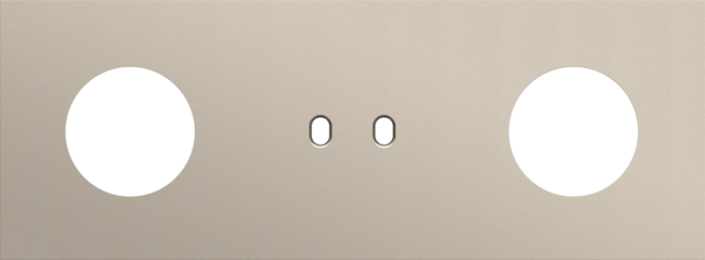 Plaque trpl h71 pr prise + commut dbl + prise,niko toggle steel champagne coated Niko Toggle