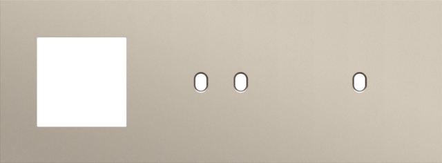 Plaque trpl h71 pr fct + commut dbl + commut smpl,niko toggle steel champagne coated Niko Toggle