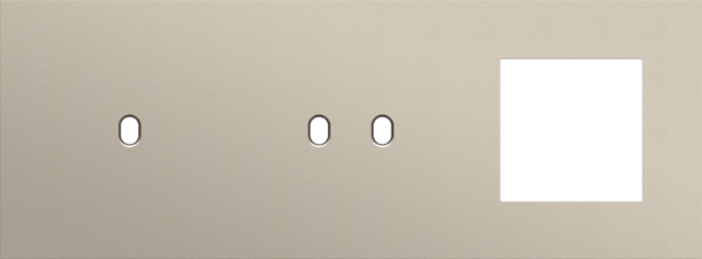 Plaque trpl h71 pr commut smpl + commut dbl + fct,niko toggle steel champagne coated Niko Toggle