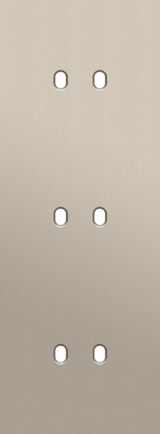 Plaque triple v71 pr 3 commut dbl,niko toggle steel champagne coated Niko Toggle