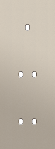 Plaque trpl v71 pr commut smpl + 2 commut dbl,niko toggle steel champagne coated Niko Toggle
