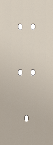 Plaque trpl v71 pr 2 commut dbl + commut smpl,niko toggle steel champagne coated Niko Toggle