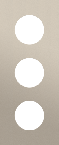 Plaque triple 60 pr 1 prise,niko r&t steel champagne coated