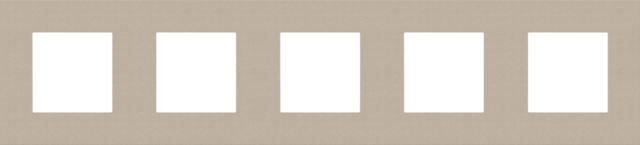 Plaque de recouvrement quintuple, entraxe de 71mm steel champagne coated Niko Pure