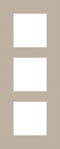 Plaque de recouvrement triple, entraxe de 60mm, verticale steel champagne coated Niko Pure