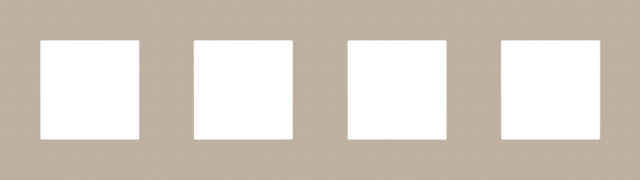 Plaque de recouvrement quadruple, entraxe de 71mm steel champagne coated Niko Pure