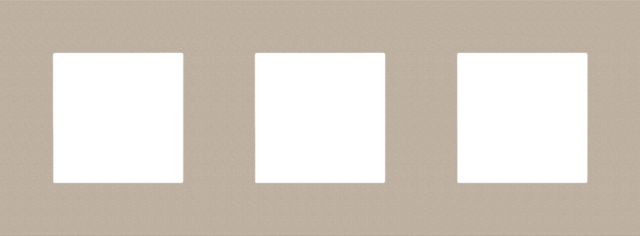 Plaque de recouvrement triple, entraxe de 71mm steel champagne coated Niko Pure