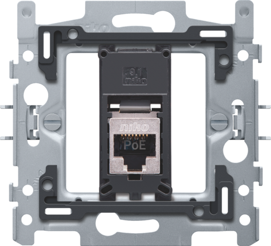 [NK170-66177] 1 connexion rj45 stp cat6a, poe++, plat, 60x71, griffes