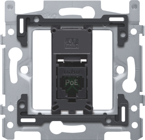 [NK170-66251] 1 connexion rj45 utp cat5e, poe++, plat, 60x71, vis Niko Original