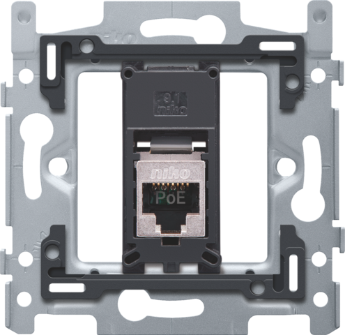 [NK170-66255] 1 connexion rj45 stp cat5e, poe++, plat, 60x71, vis Niko Original