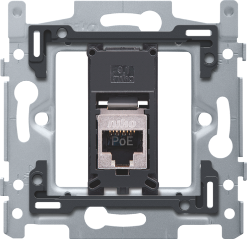[NK170-66277] 1 connexion rj45 stp cat6a, poe++, plat, 60x71, vis Niko Original