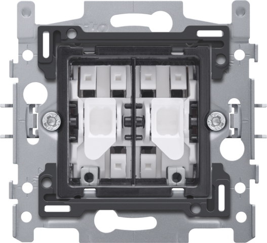 Socle interrup. dbl allumage, conn. rapide, niko rocker toggle