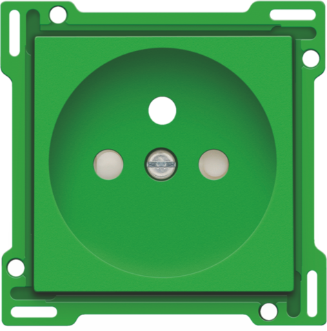 Set de finition prise avec broche de terre, 28,5mm green Niko Original