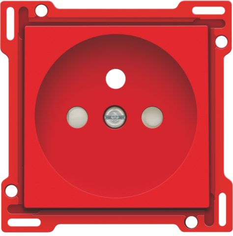 Set de finition prise avec broche de terre, 28,5mm red Niko Original