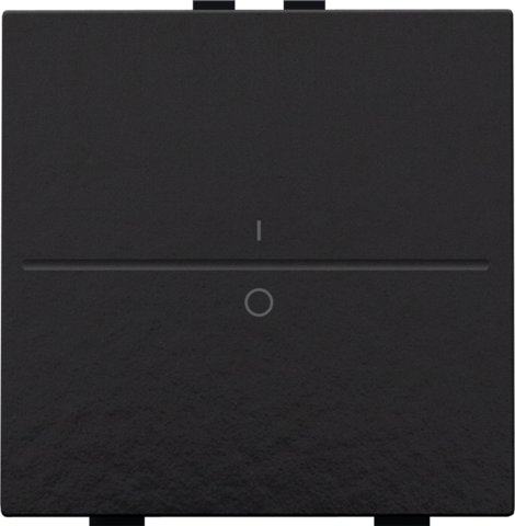 Touche simple i/0 pour interrupteur/bouton sans fil à 2 contacts piano black coated Bakelite® piano black Niko Home Control