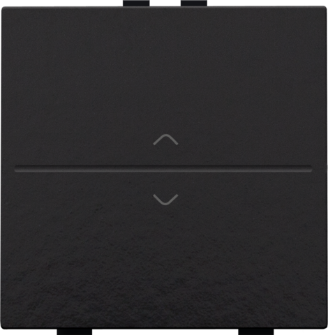 Touche simp. flèches pr interrupteur/bouton sans fil, 2 contacts piano black coated Bakelite® piano black Niko Home Control