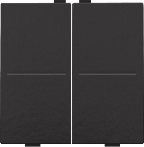 Touche double pour interrupteur/bouton sans fil à 4 commandes piano black coated Bakelite® piano black Niko Home Control