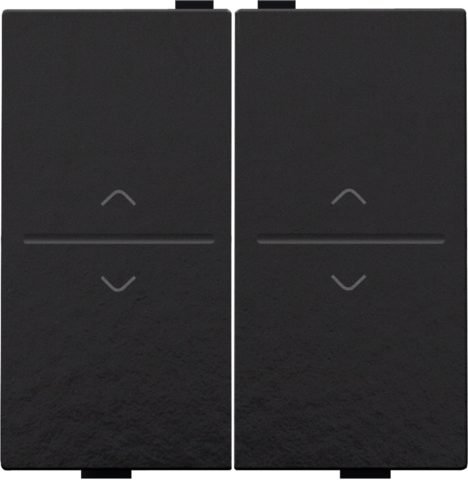 Touche dbl flèches pr interrupteur/bouton sans fil à 4 contacts piano black coated Bakelite® piano black Niko Home Control
