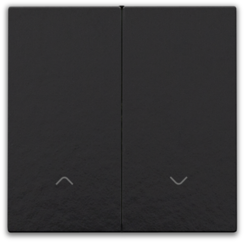 Set de finition interrupteur pour volets électronique double Bakelite® piano black Niko Home Control