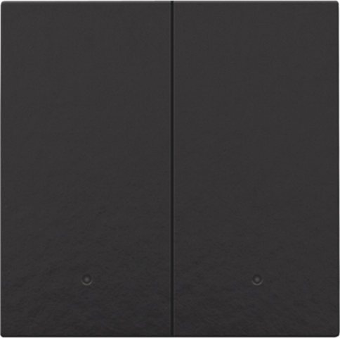 Set de finition interrupteur/bouton dbl électron., avec lentille piano black coated Bakelite® piano black Niko Home Control