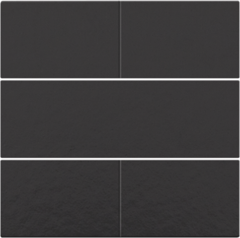 Set de finition bouton-pouss. quadruple, libre de potentiel 24v Bakelite® piano black Niko Pure