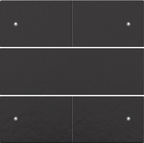 Set de finition bouton-pouss. quadr. libre de potentiel 24v, led piano black coated Bakelite® piano black Niko Pure