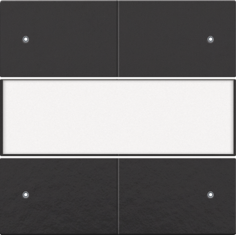 Set de finition bouton quadr., libre de potent., étiquette, led piano black coated Bakelite® piano black Niko Pure