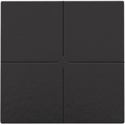 Bouton-poussoir quadruple pour niko home control Bakelite® piano black Niko Pure