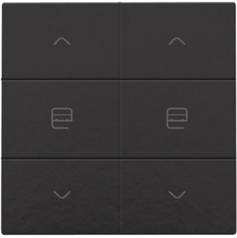 Commande de moteur double pour niko home control Bakelite® piano black Niko Home Control