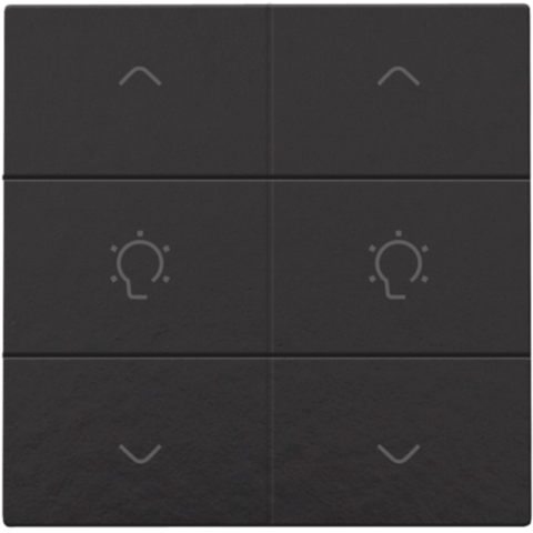 Commande de variateur double pour niko home control Bakelite® piano black Niko Home Control