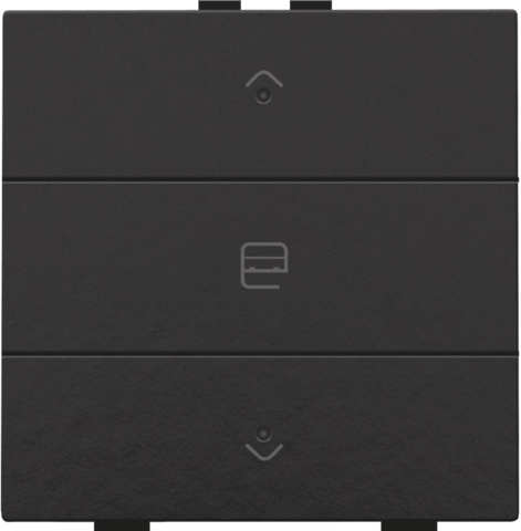 Commande de moteur simple avec led pour niko home control Bakelite® piano black Niko Home Control