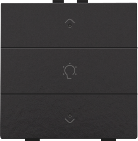 Commande de variateur simple pour niko home control avec led Bakelite® piano black Niko Home Control