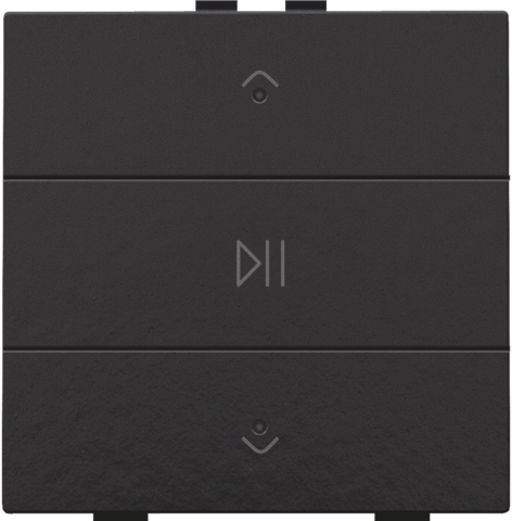 Commande audio simple avec led pour niko home control Bakelite® piano black Niko Home Control