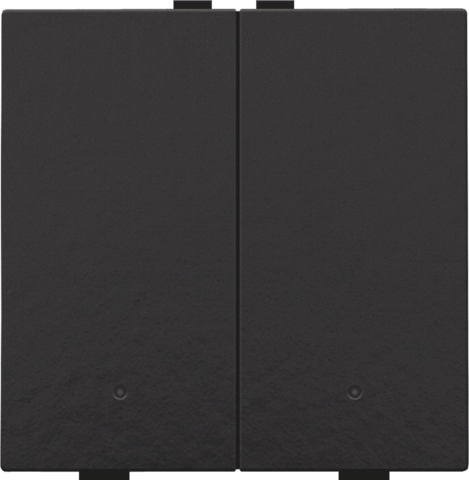 Bouton-poussoir double avec led et capteurs de confort piano black coated Bakelite® piano black Niko Home Control