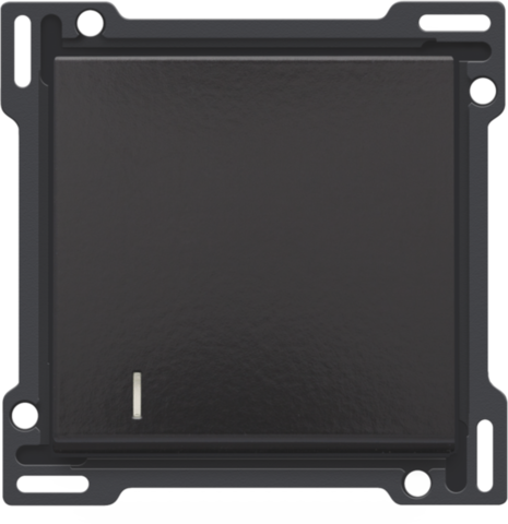 Set de finition avec voyant pr interrupteur/bouton-pouss. simple Bakelite® piano black