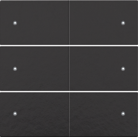 Set de finition bouton-pouss. sext. libre de potentiel 24v, led piano black coated Bakelite® piano black Niko Pure