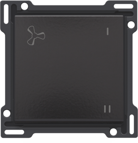 Set de finition commande de ventilation mécaniquement côntrolée Bakelite® piano black Niko Pure