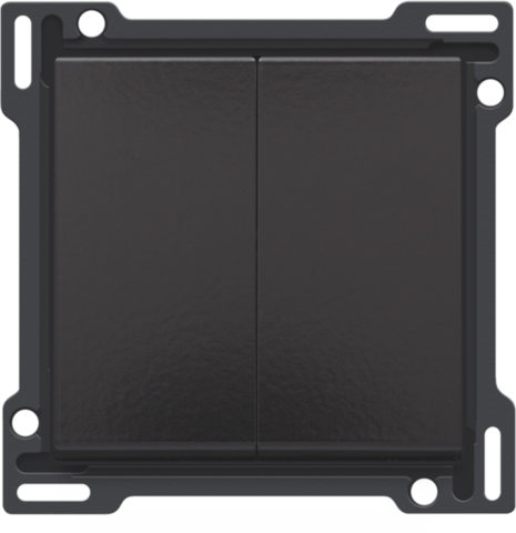 Set de finition interrupteur double allum./va-et-vient (double) piano black coated Bakelite® piano black