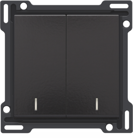 Set de finition interrupteur double allum./va-et-vient (double) piano black coated Bakelite® piano black