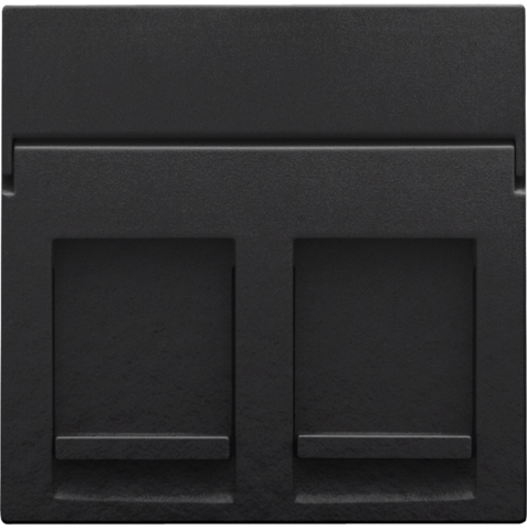 Enjoliveur data 2x rj Bakelite® piano black Niko Pure