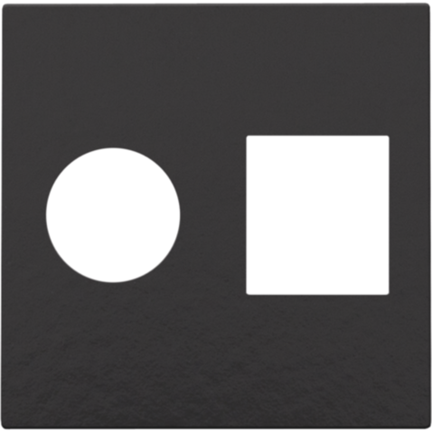 [NK200-65702] Set de finition connexion coax. simple et connection réseau rj45 Bakelite® piano black Niko Pure