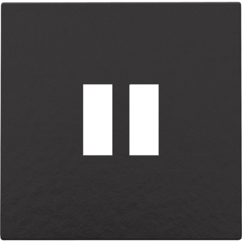 Set de finition double chargeur usb-a Bakelite® piano black Niko Pure