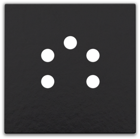 Set de finition prise téléphonique à 5 pôles Bakelite® piano black Niko Pure