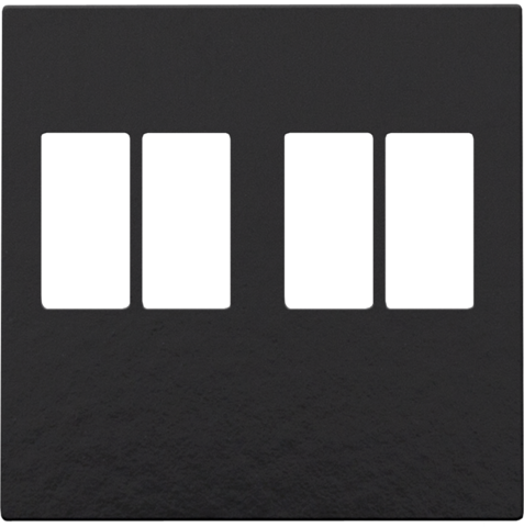 Set de finition prise double pour haut-parleur Bakelite® piano black Niko Pure