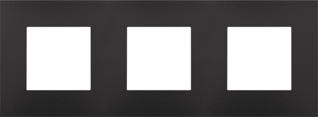 Plaque de recouvrement triple avec 71mm d'entraxe Bakelite® piano black Niko Pure