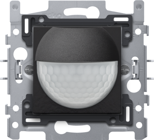 Détecteur de mouvement mural 180°, 10a, 230v, 9m piano black coated Bakelite® piano black Niko Pure