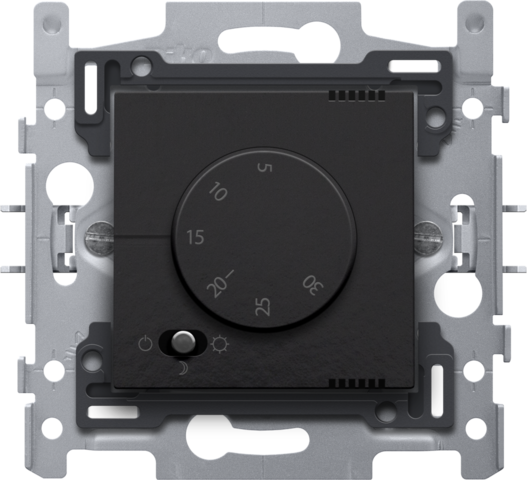 Thermostat électronique Bakelite® piano black Niko Pure